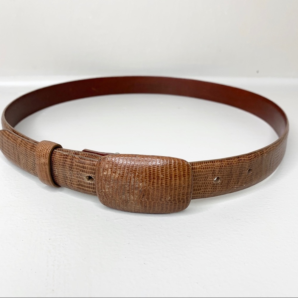 CALVIN KLEIN Vintage Snake Skin Leather Belt